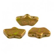 Les perles par Puca® Delos kralen Opaque green bronze 53420/15496